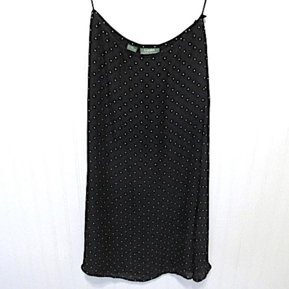 Lauren A-line Midi Skirt, Dark Navy with Polka Dots, Size 8 - Picture 7 of 7